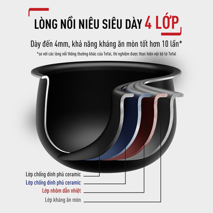 Nồi cơm điện tử Tefal Delirice Max RK7778Y0  - 1.8L
