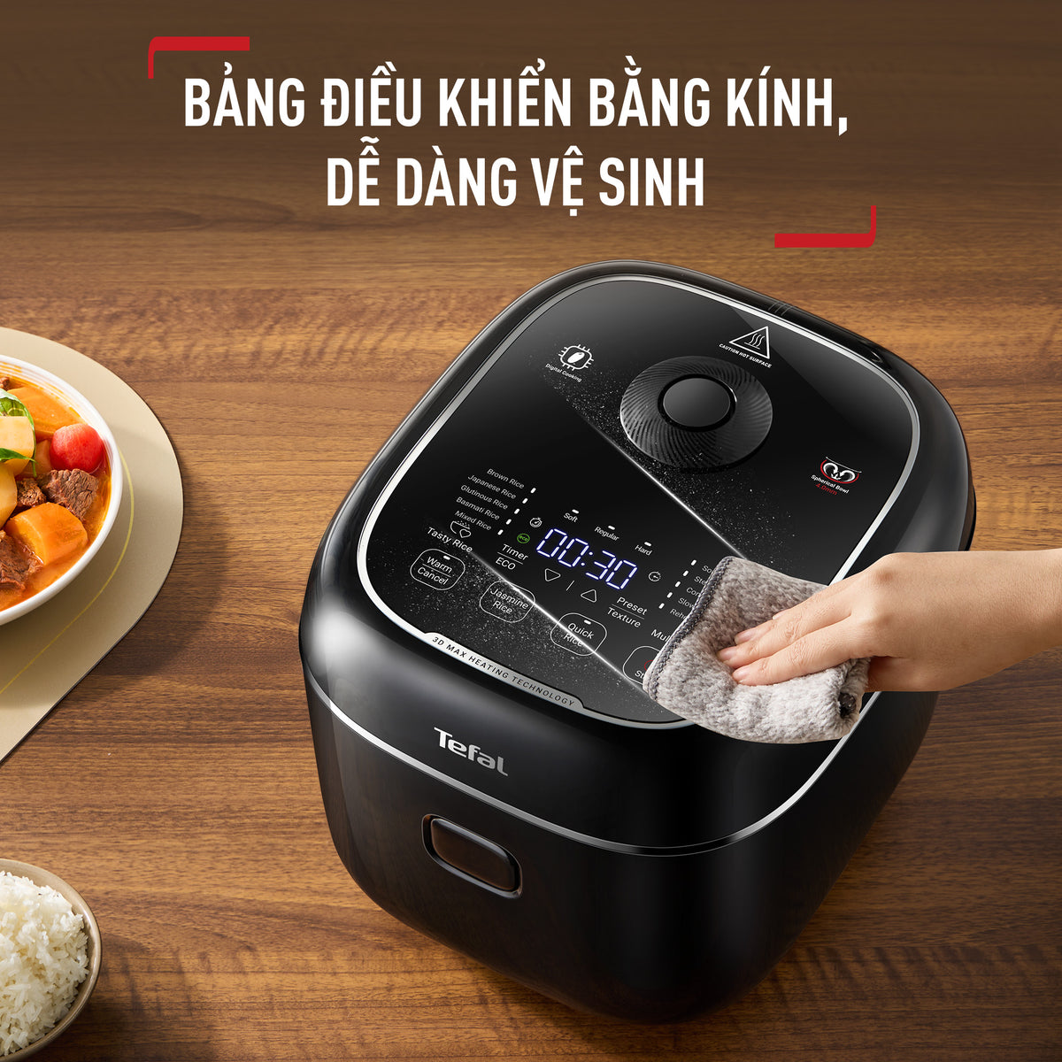Nồi cơm điện tử Tefal Delirice Max RK7778Y0  - 1.8L