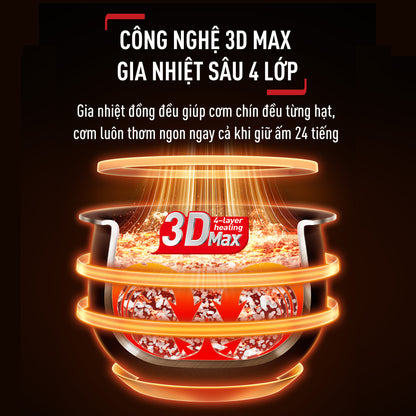 Nồi cơm điện tử Tefal Delirice Max RK7778Y0  - 1.8L