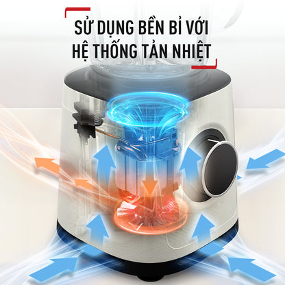 Máy xay sinh tố Tefal PerfectMix Essential BL77TAT0 - 1200W, cối thủy tinh - màu kem