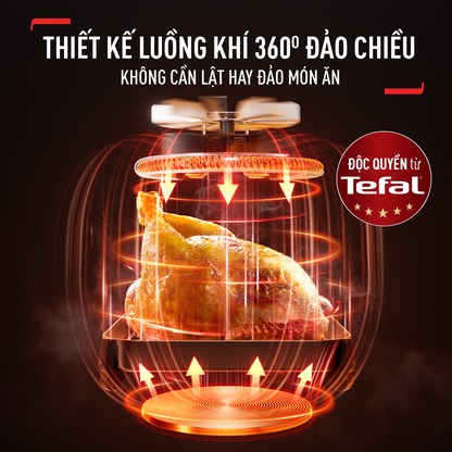 Nồi chiên không dầu Tefal Window trắng EY8211Y0 - 6L - Điện tử