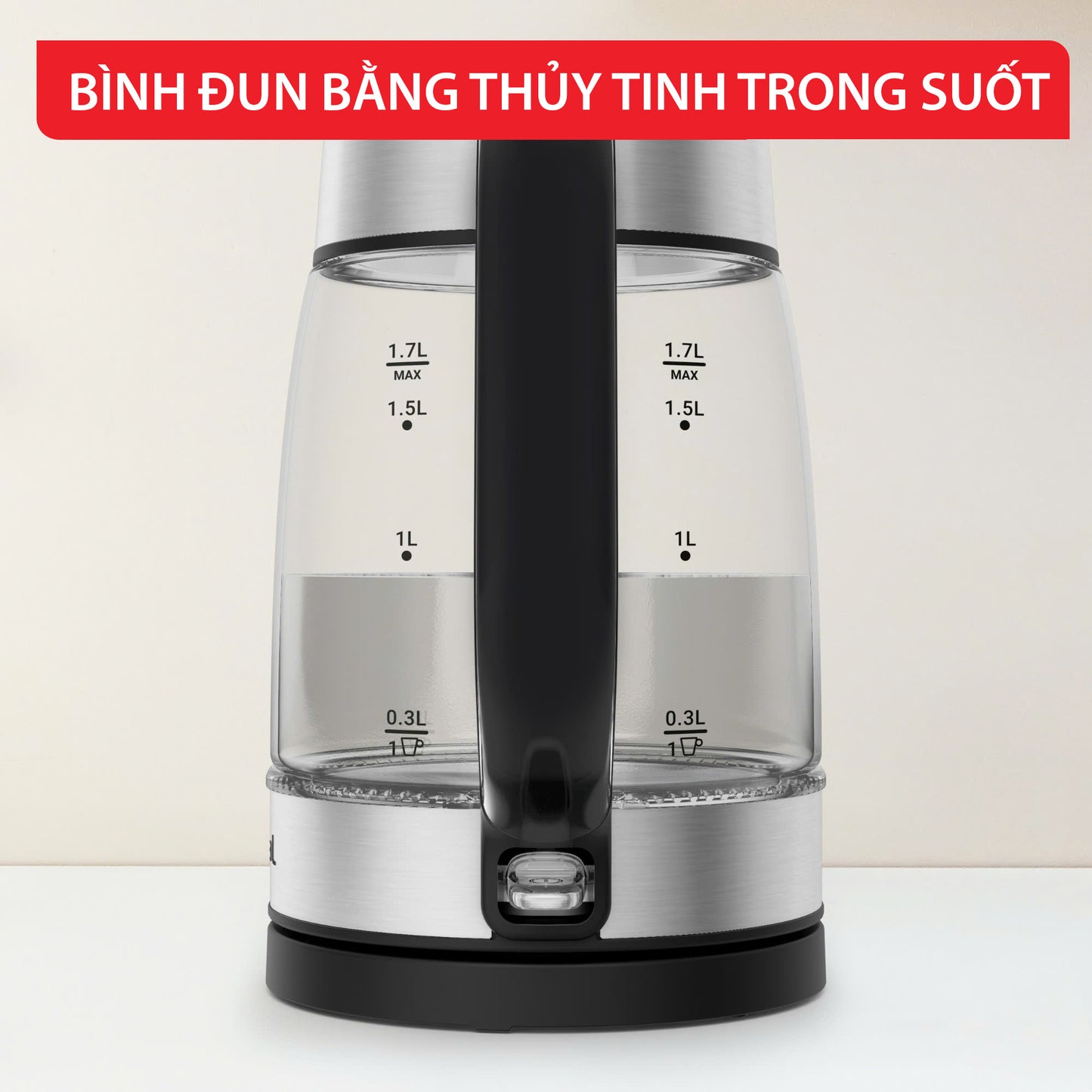 Bình đun siêu tốc Tefal KI605830 - thủy tinh - 1.7L