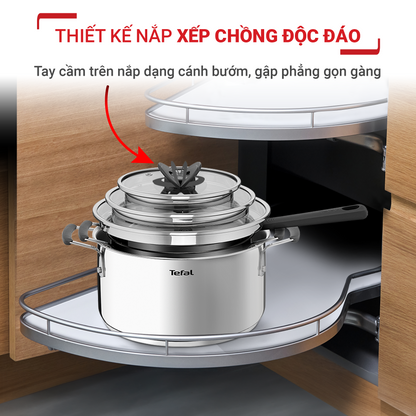 Nồi Inox Tefal Optispace cao cấp 28cm