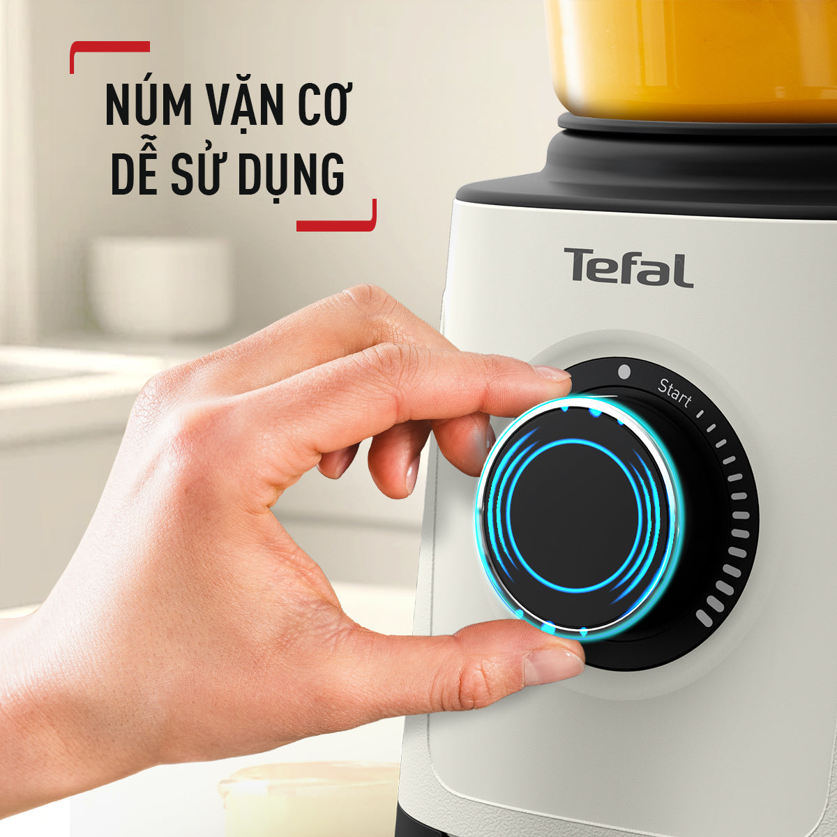 Máy xay sinh tố Tefal PerfectMix Essential BL77TAT0 - 1200W, cối thủy tinh - màu kem