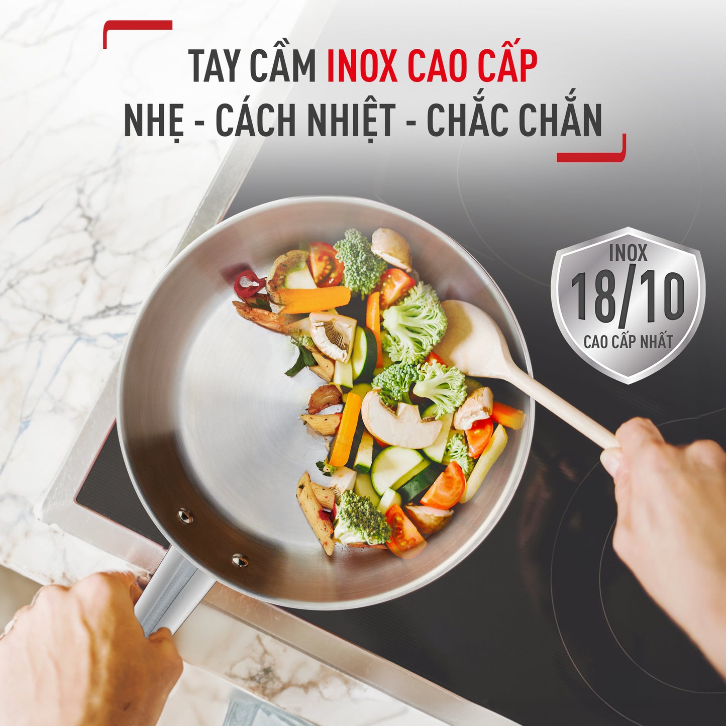 Chảo Inox cao cấp Professional Tefal 20/24/26/28cm B9210595