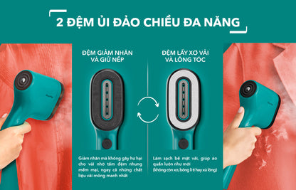 Bàn ủi hơi nước cầm tay Pure Pop Tefal DT2020E1, màu xanh Mallard