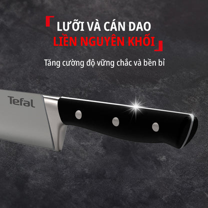 Bộ dao kéo thép Đức 7 món và kệ dao gỗ Tefal Ice Force K232S714, 9cm/11cm/18cm/20cm/20cm/20cm