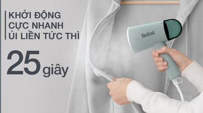 Bàn ủi hơi nước cầm tay Tefal Origin Travel DT1024K0 xanh xám