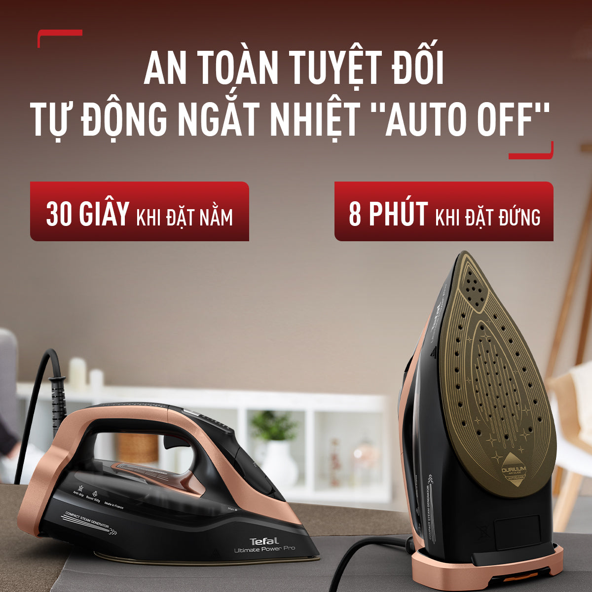 Bàn ủi hơi nước cao cấp TEFAL Ultimate Power Pro FV9E50E0