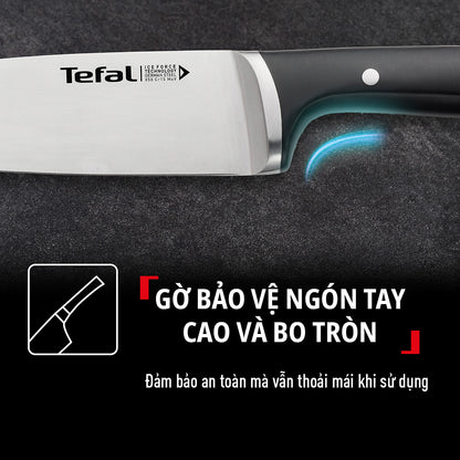 Bộ dao kéo thép Đức 7 món và kệ dao gỗ Tefal Ice Force K232S714, 9cm/11cm/18cm/20cm/20cm/20cm