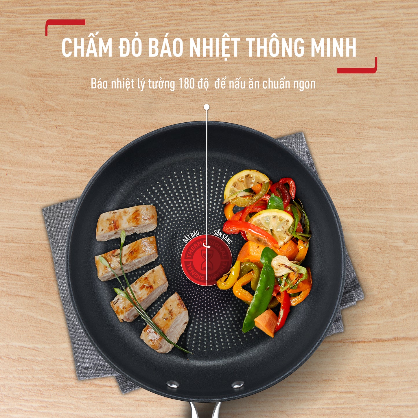 Chảo chống dính Inox cao cấp Cook Eat B9221904, 28cm