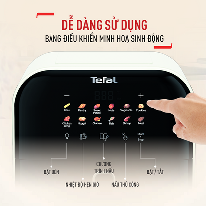 Nồi chiên không dầu Tefal Window trắng EY8211Y0 - 6L - Điện tử