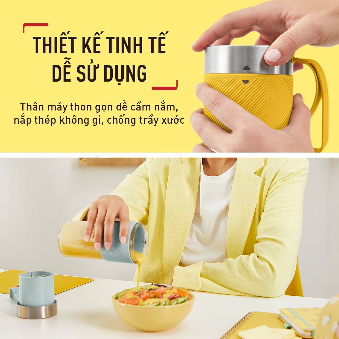 Máy xay sinh tố cá nhân Tefal LightMix BL1C0230/BL1C0430/BL1C07F0 - Vàng/ Xanh/ Hồng