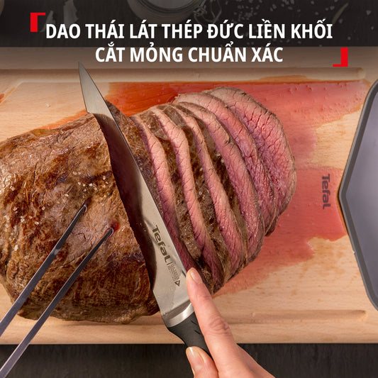 Dao thép Đức liền khối Ice Force Tefal K2320714, phi-lê 20 cm