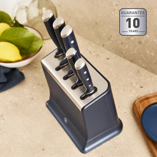 Bộ dao 5 món tích hợp dụng cụ mài chuyên dụng Tefal Ever Sharp K297S644, 9cm/12cm/16.5cm/20cm/20cm