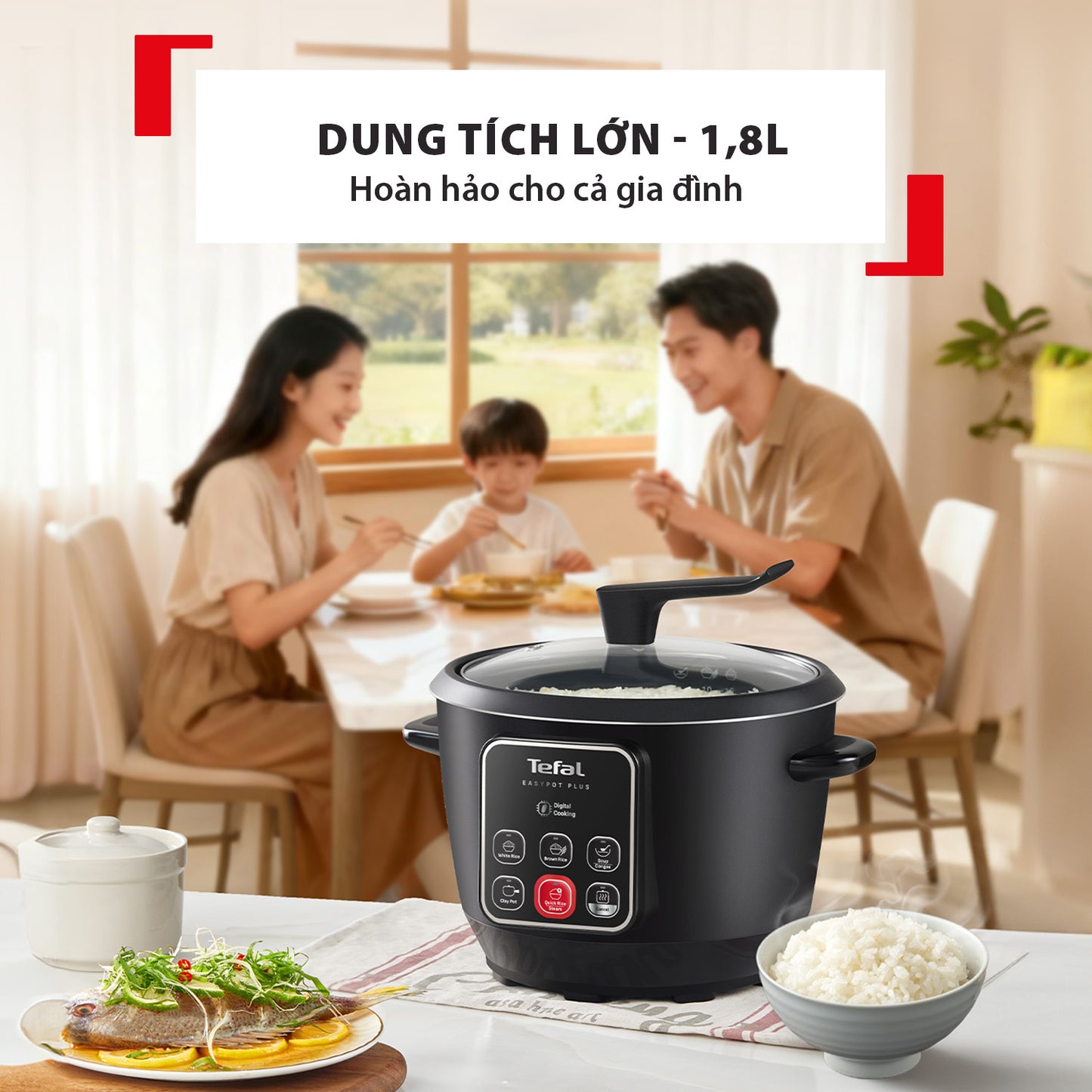 Nồi cơm điện tử Easy Pot Plus RK1088Y0 - 1.8L