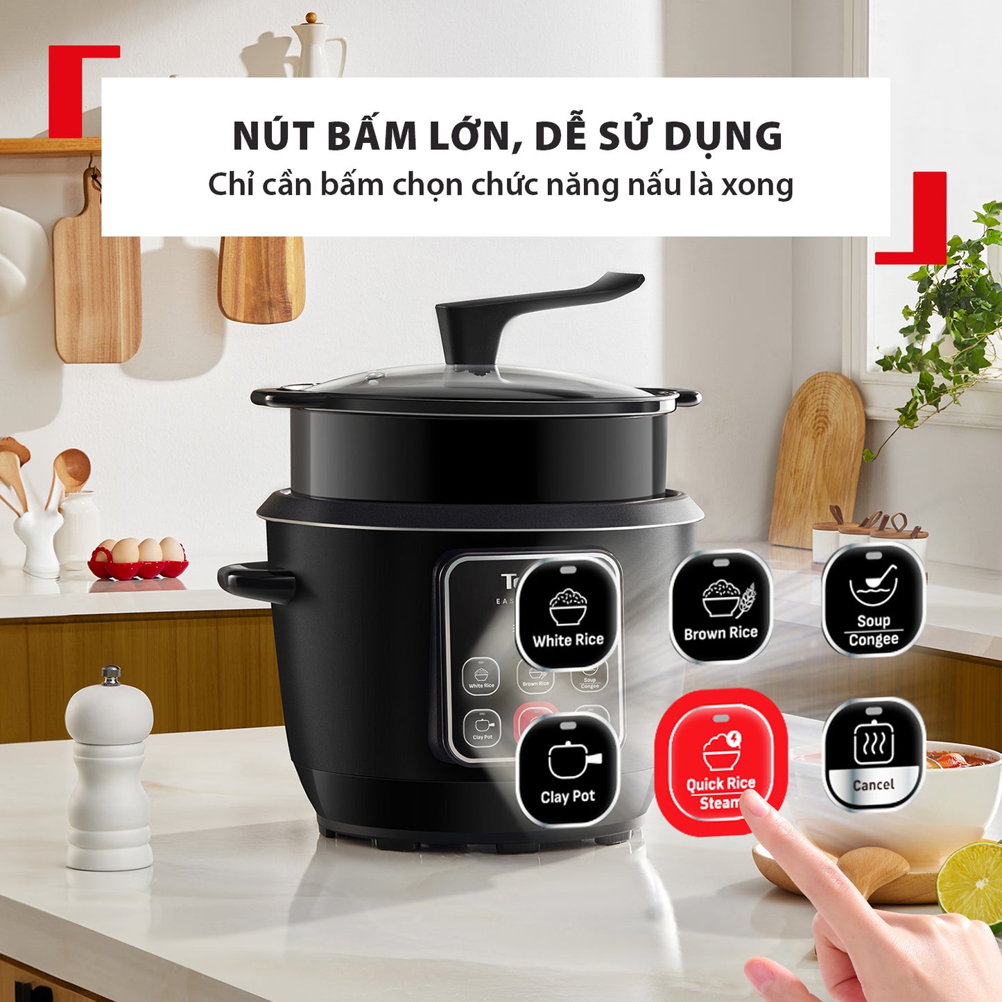Nồi cơm điện tử Easy Pot Plus RK1088Y0 - 1.8L