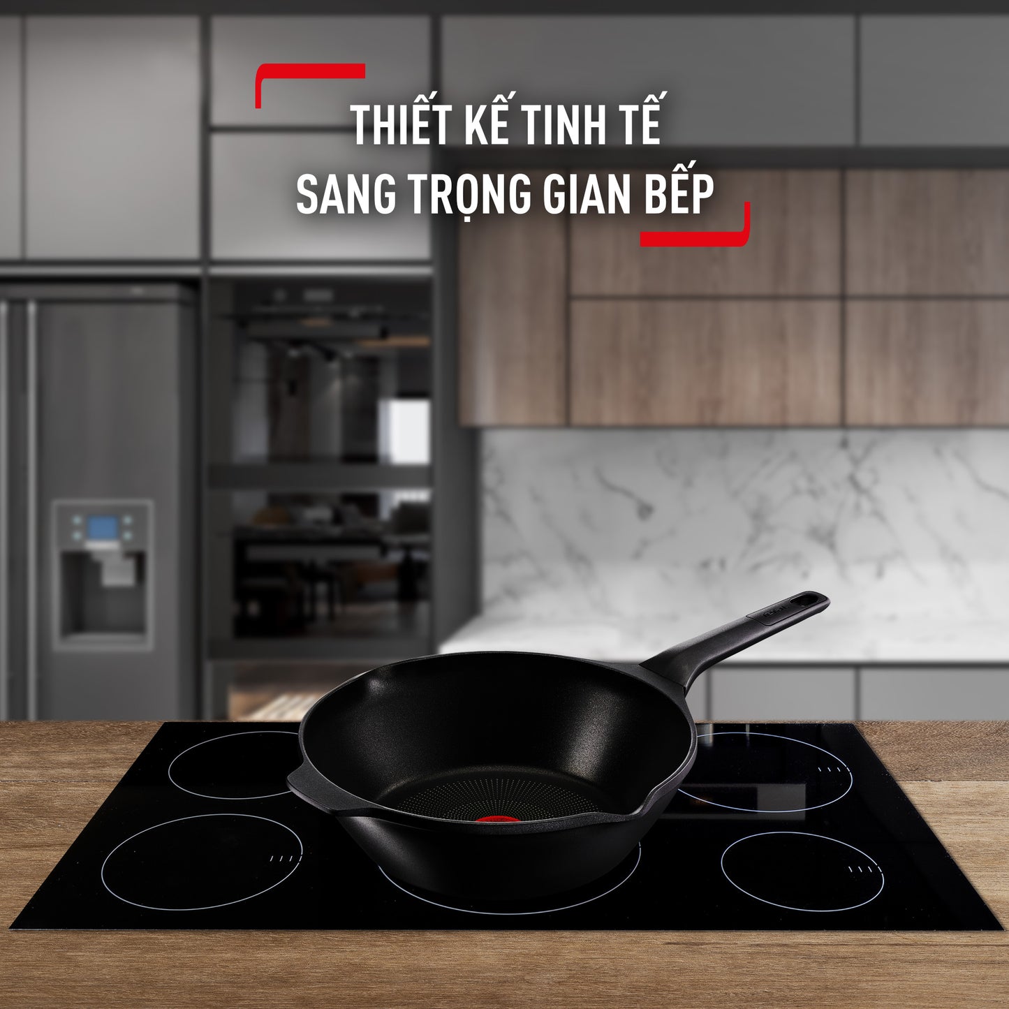 Chảo đúc cao cấp sâu lòng Tefal Robusto có miệng rót 28cm