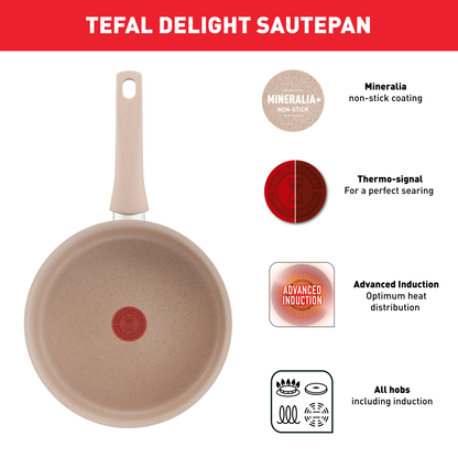 Chảo xào chống dính vân đá cao cấp Tefal Delight G2931902, 28cm