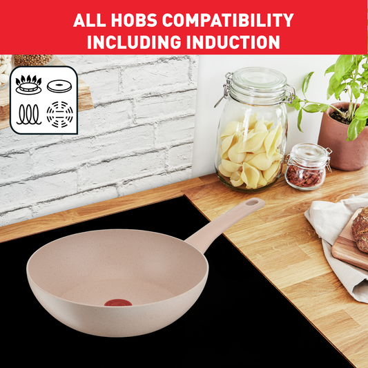 Chảo sâu lòng chống dính vân đá cao cấp Tefal Delight G2933202, 24cm