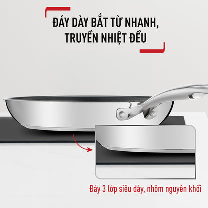 Chảo chiên Inox cao cấp Tefal Duetto Plus 24cm/26cm/28cm