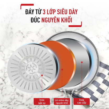 Chảo chiên Inox cao cấp Tefal Duetto Plus 24cm/26cm/28cm