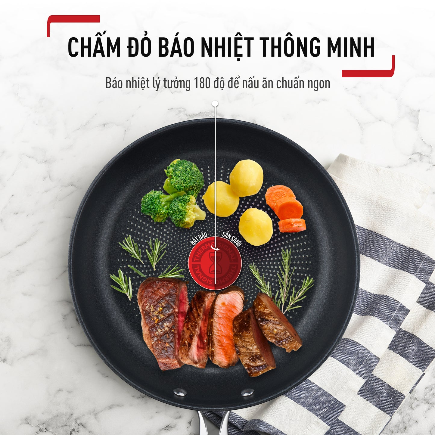 Chảo chiên Inox cao cấp Tefal Duetto Plus 24cm/26cm/28cm