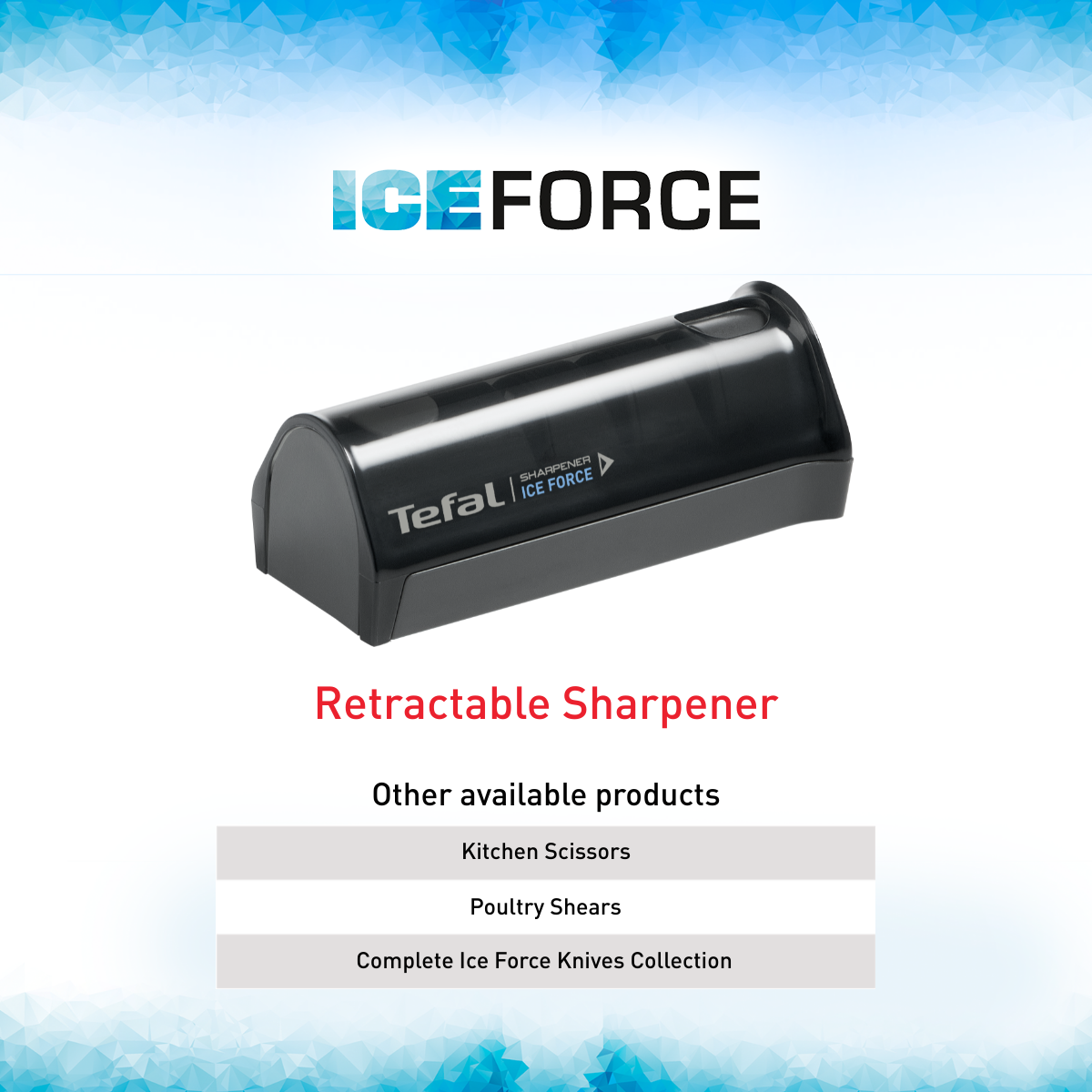 Dụng cụ mài dao bằng thép không gỉ Tefal Ice Force K2650524
