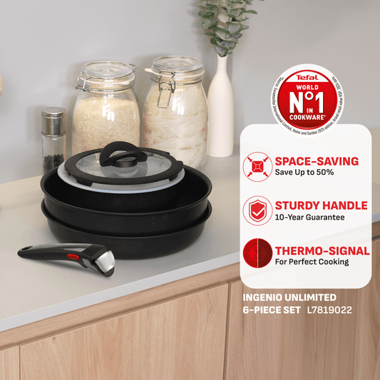 Bộ nồi chảo cán rời 6 món Tefal Ingenio Unlimited L7819022