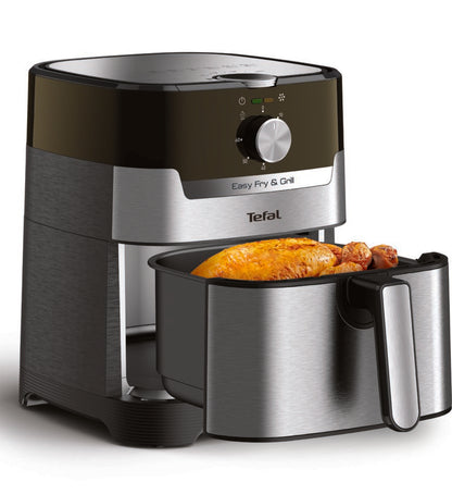 Nồi chiên không dầu Tefal 2in1 EY501D15 - 4.6L - Inox - Cơ