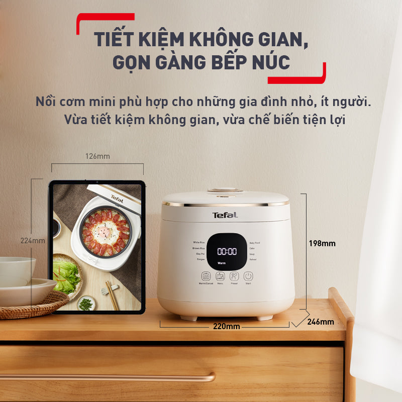 Nồi cơm điện tử Mini Tefal Rice Mate RK515168 - 0.7L