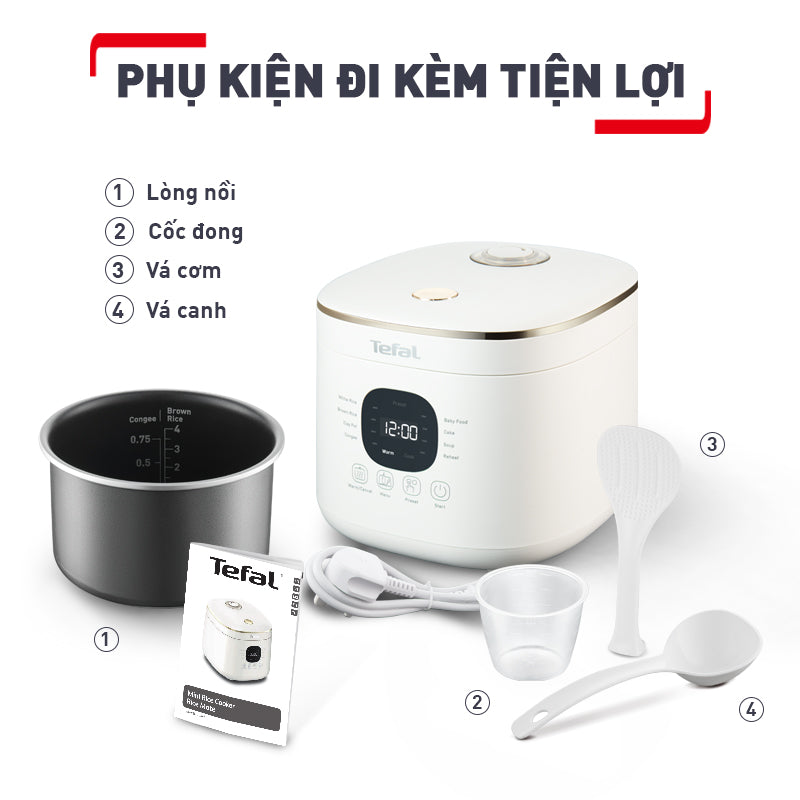 Nồi cơm điện tử Mini Tefal Rice Mate RK515168 - 0.7L