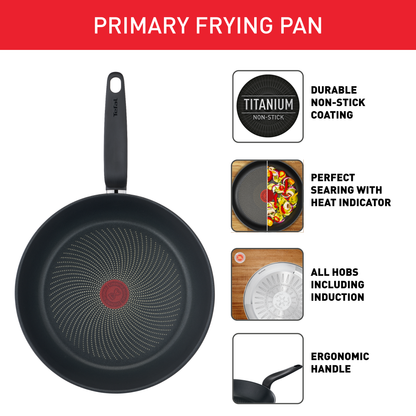 Chảo chiên Tefal Primary 20cm/24cm/26cm/28cm-E3090404 E3090504 E3090604