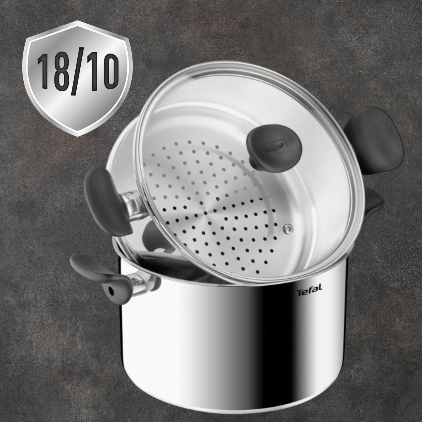 Nồi hấp Inox cao cấp 18/10 Tefal Couscous Primary E3089504, 24cm