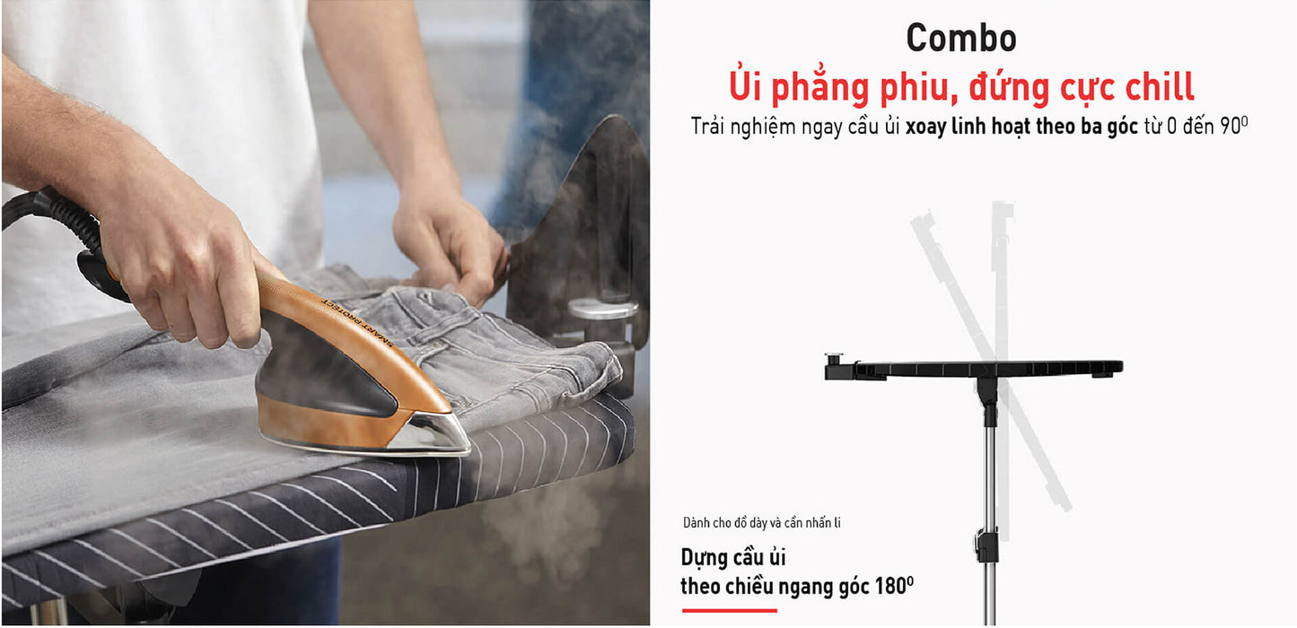 Bàn ủi hơi nước đứng Tefal IXEO Power QT2020E0