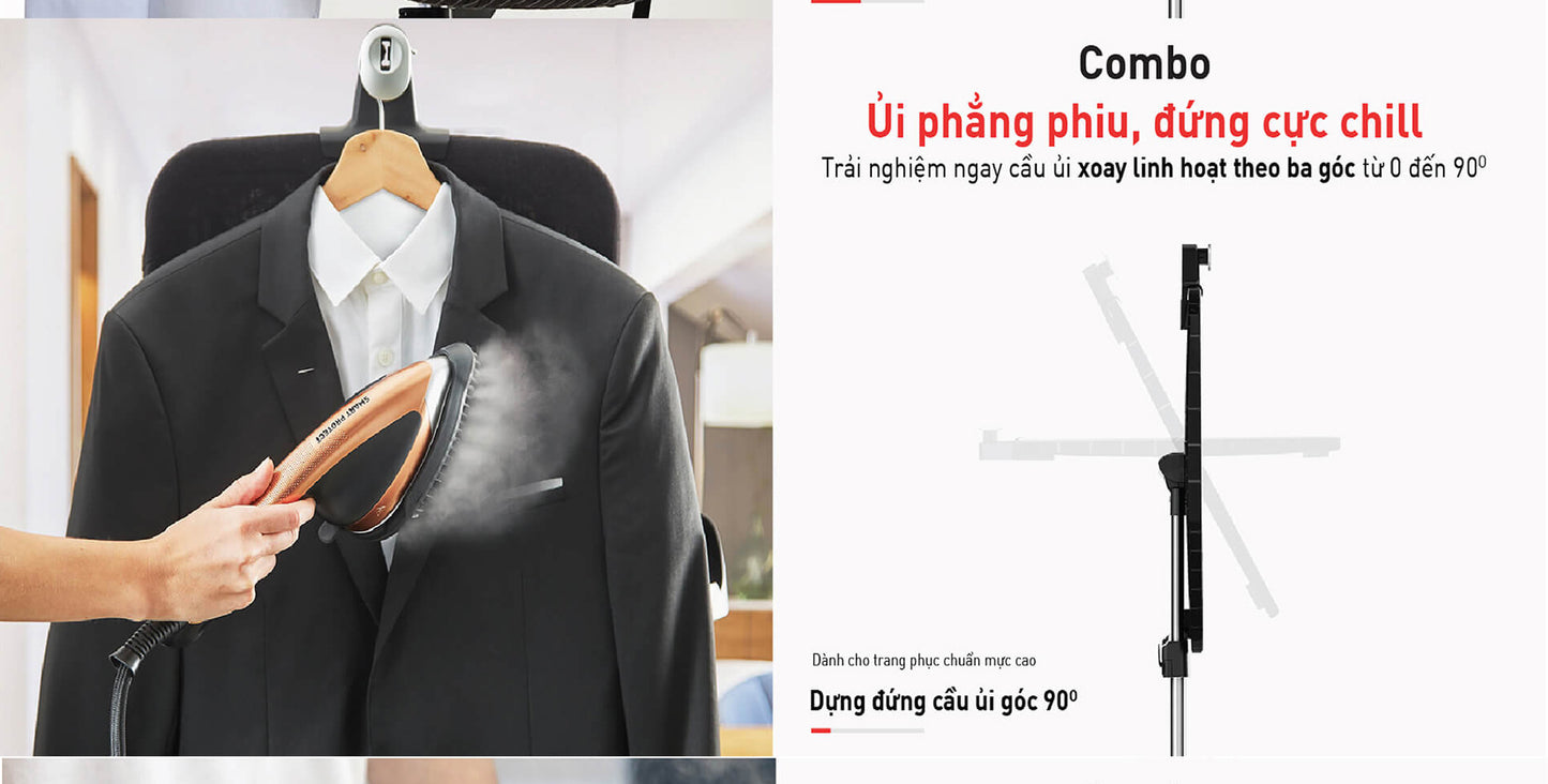 Bàn ủi hơi nước đứng Tefal IXEO Power QT2020E0