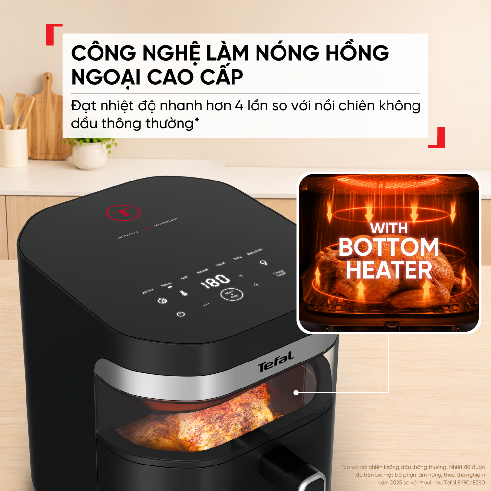 Nồi chiên không dầu Tefal Far Infrared EY8328E0 - 7L - Điện tử
