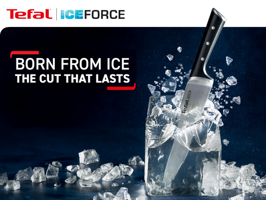 Bộ dao thép Đức 3 món liền khối Ice Force Tefal K232S374, 11cm/18cm/20cm