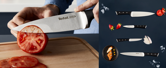 Bộ dao thép Đức 4 món liền khối Ice Force Tefal K2324S74 (20cm, 20cm, 11cm, 9cm)