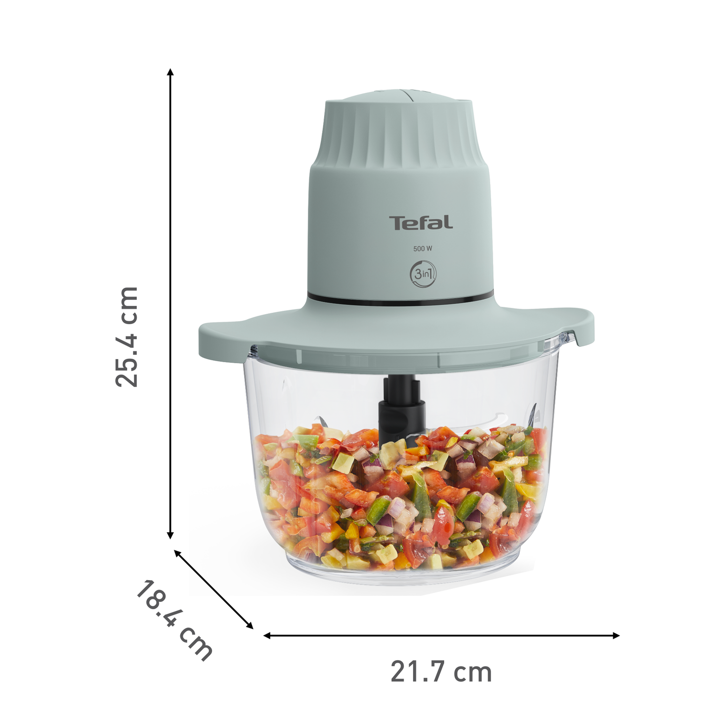 Máy xay thực phẩm Tefal Choppeo MB603166 - 500W, 2L, cối thủy tinh