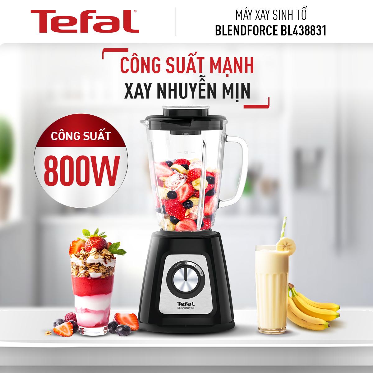Máy xay sinh tố Tefal BlendForce BL438831- 800W, cối thủy tinh