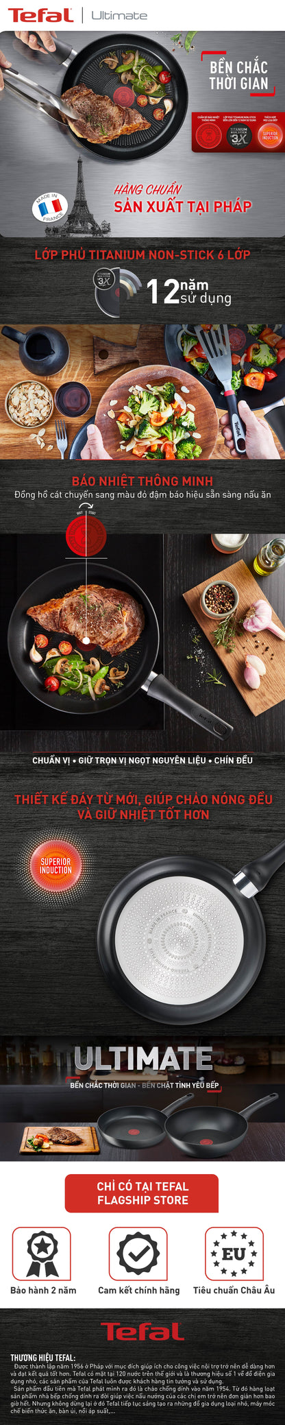 Chảo chiên Tefal Ultimate 20cm/24cm/26cm/28cm
