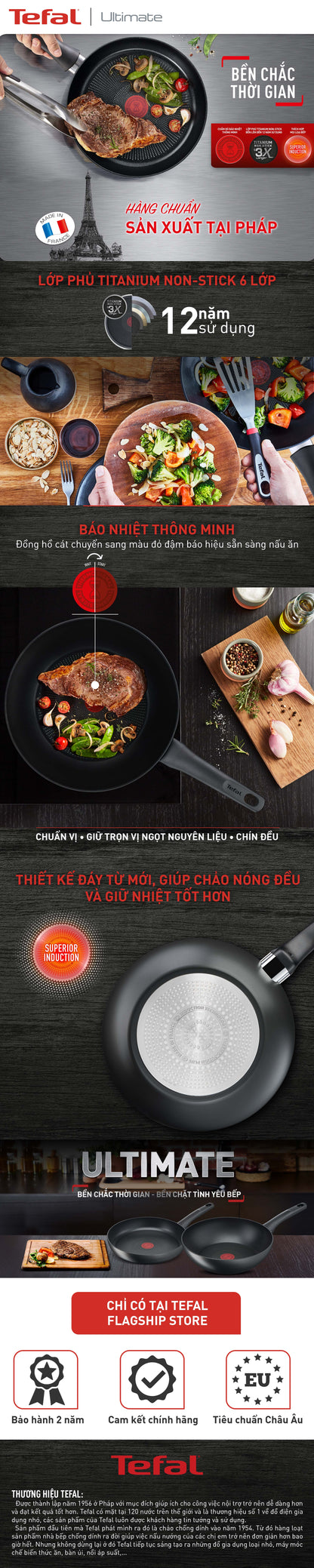 Chảo chiên sâu lòng Tefal Ultimate 28cm