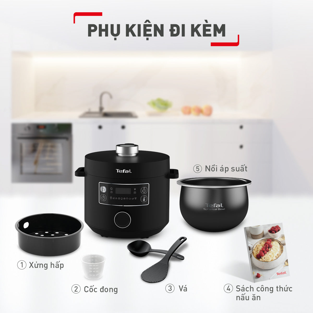 Nồi áp suất điện đa năng Tefal Turbo Cuisine 5L  CY754830