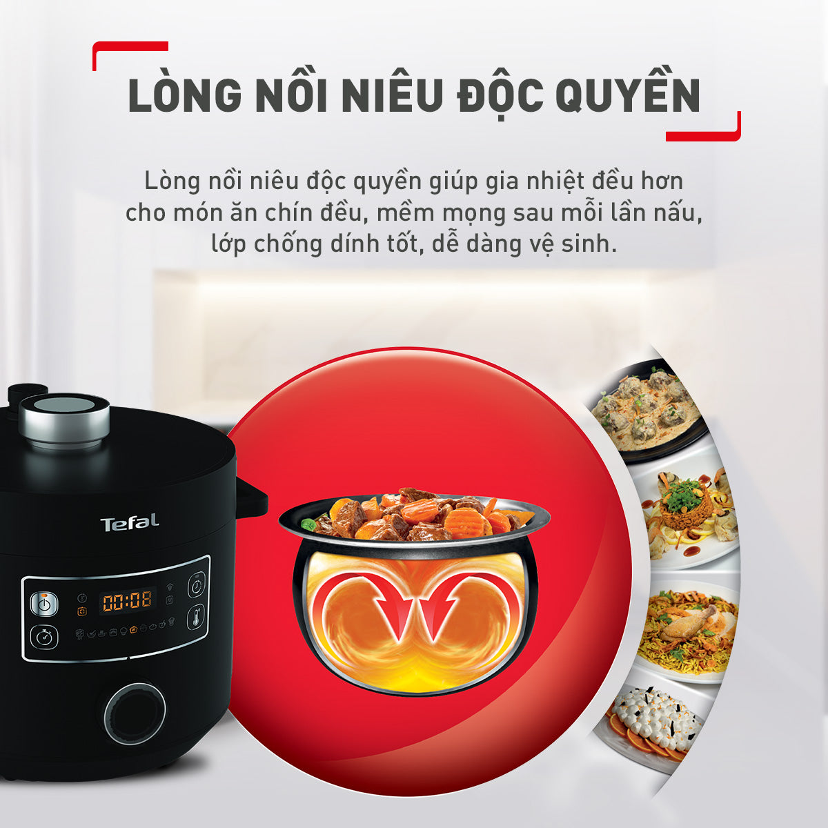 Nồi áp suất điện đa năng Tefal Turbo Cuisine 5L  CY754830