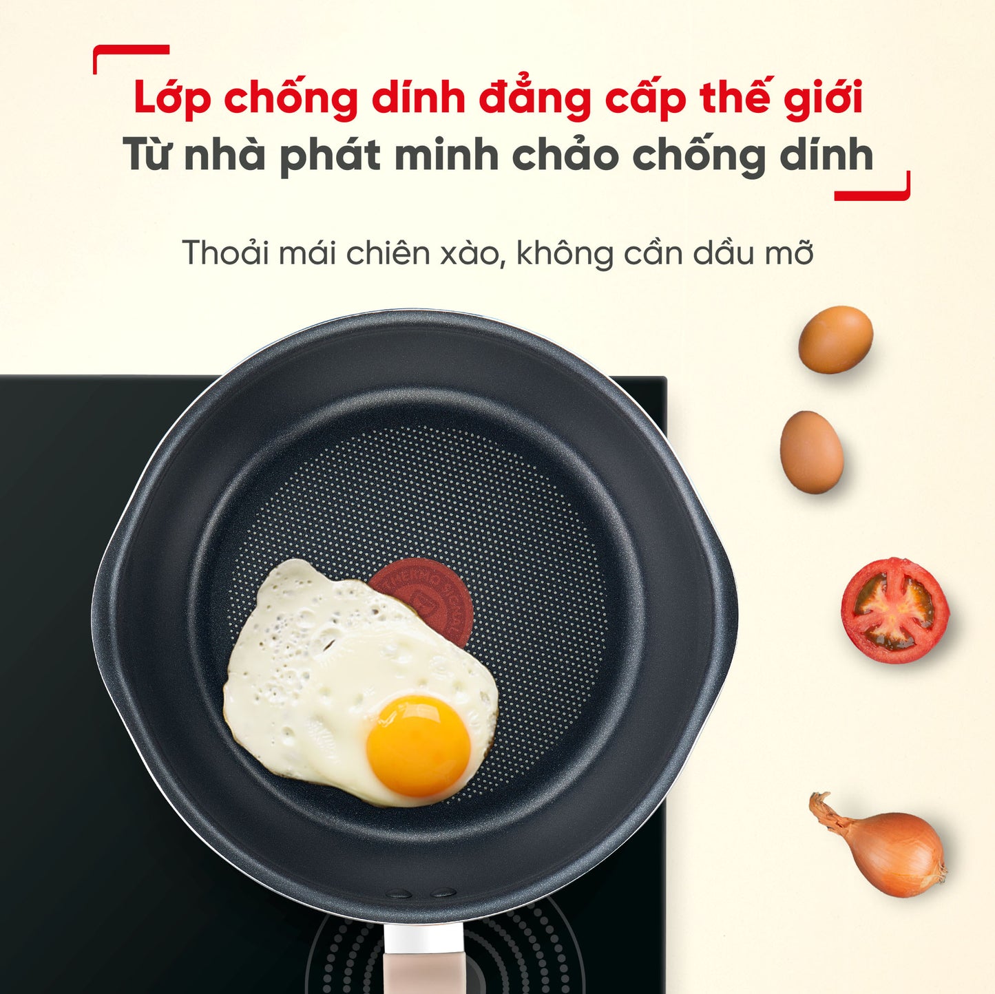 Chảo nồi có nắp đa năng 3 trong 1 - 22cm, xanh/đen/vàng/vanila