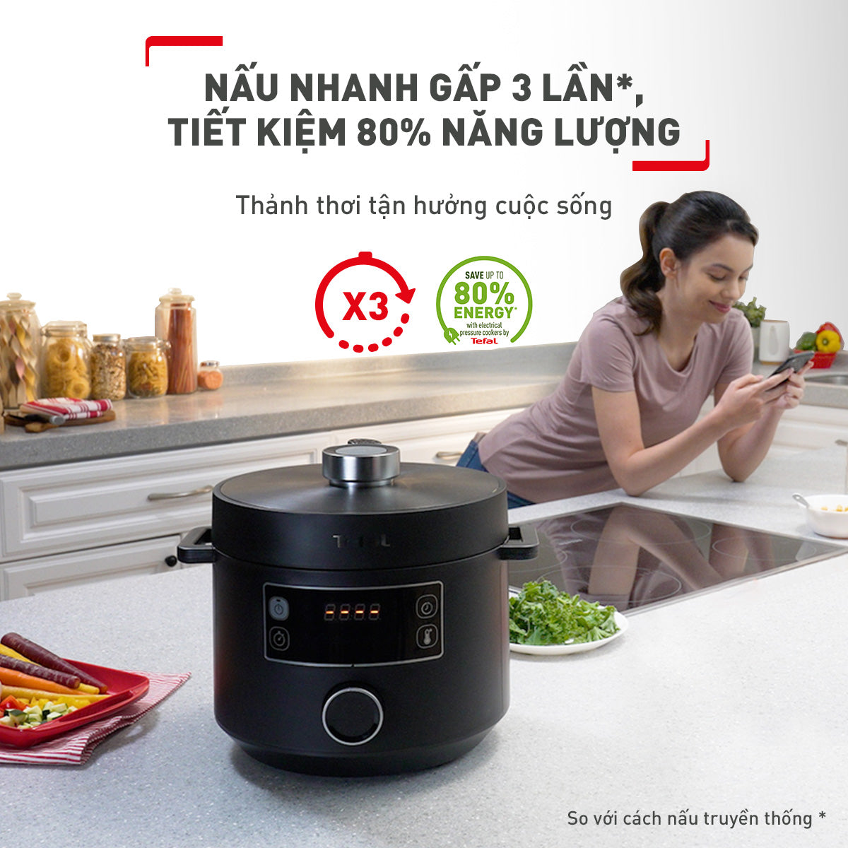 Nồi áp suất điện đa năng Tefal Turbo Cuisine 5L  CY754830
