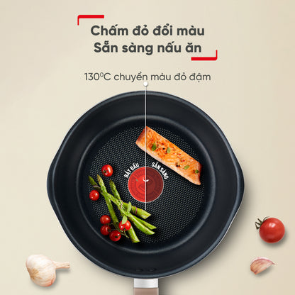 Chảo nồi có nắp đa năng 3 trong 1 - 22cm, xanh/đen/vàng/vanila