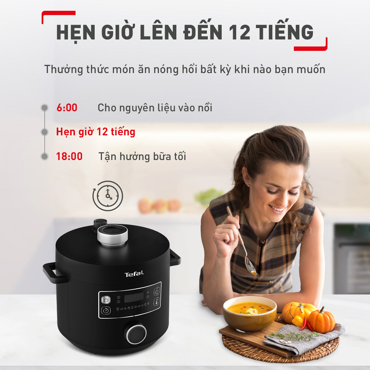 Nồi áp suất điện đa năng Tefal Turbo Cuisine 5L  CY754830
