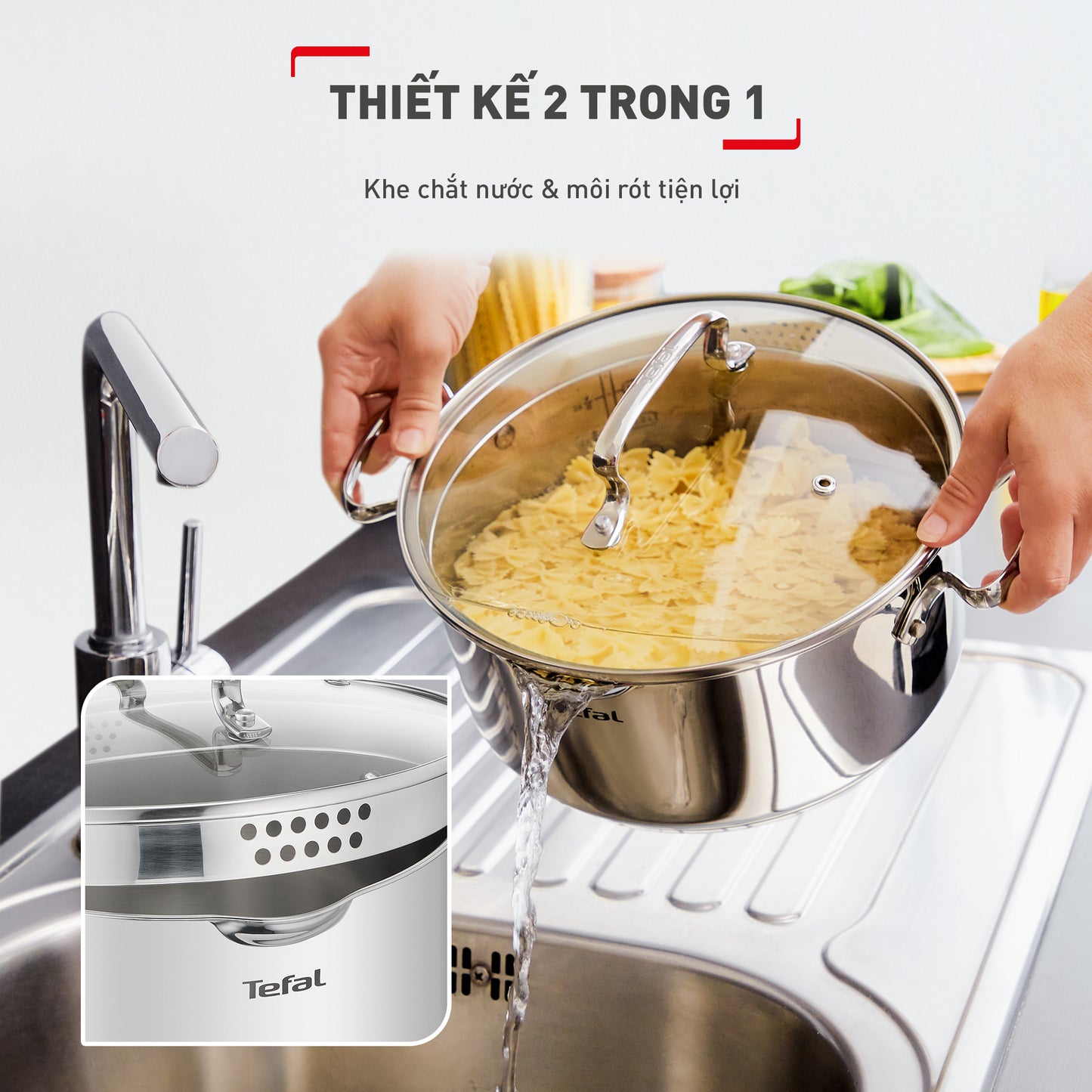 Nồi Inox cao cấp Tefal Duetto Plus 18cm